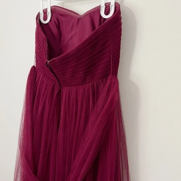 Jenny Yoo Black Cherry Tulle Annabelle Feminine Bridesmaid Dress - Picture 11 of 16